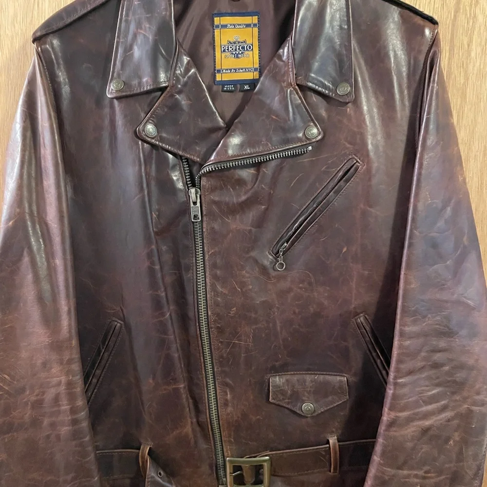** SOLD ** SCHOTT NYC PERFECTO MODEL 619 LIGHTWEIGHT BIKER JACKET - Picture 2 of 16
